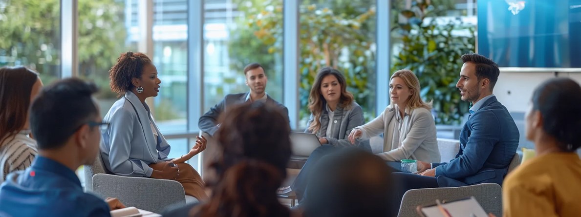 Executives discussing the details of AI deployment